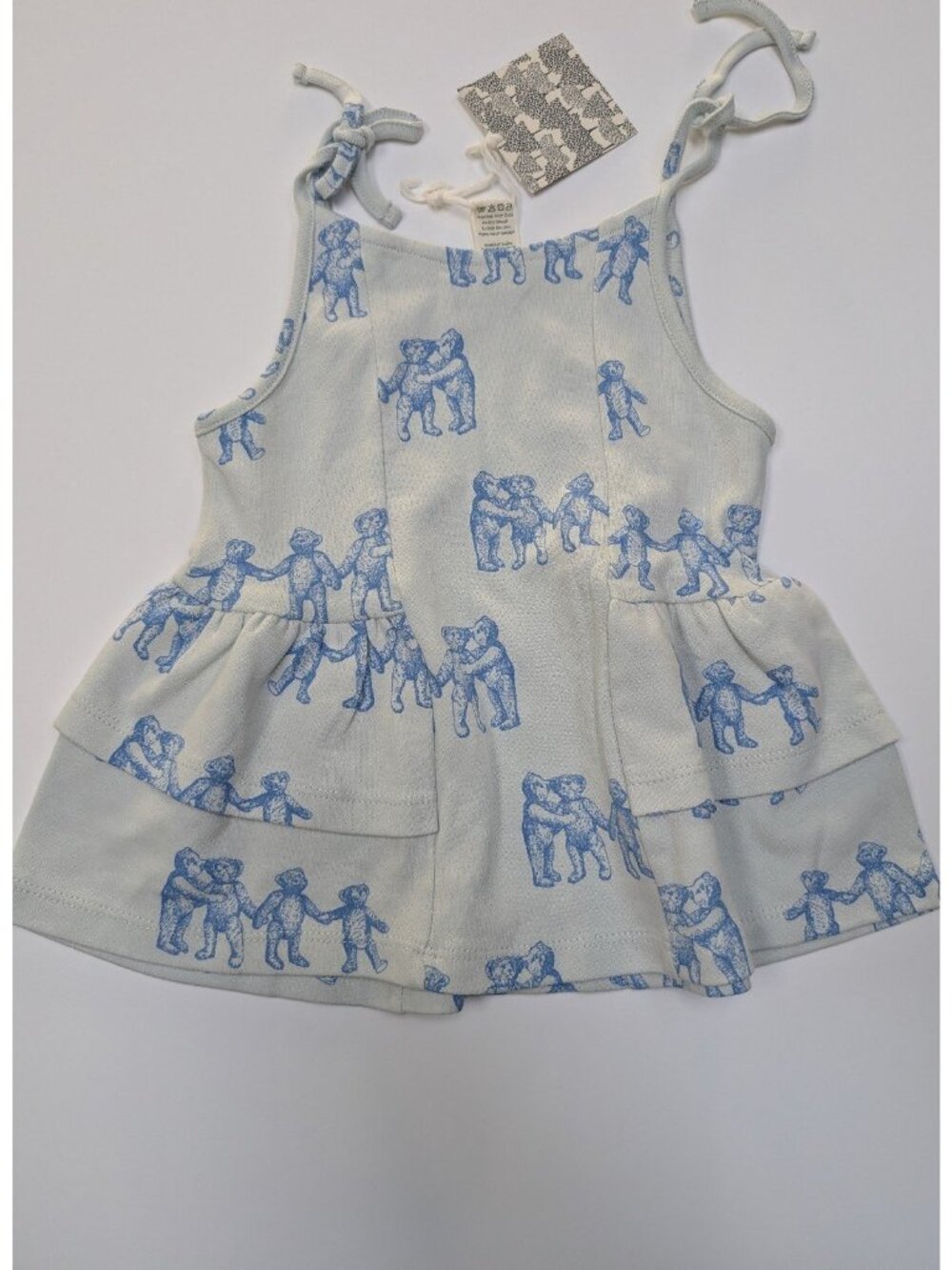 Kate Quinn Organic Cotton Blue Teddy Bears Ballerina Top 4T Teddies Family